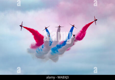 Red Arrows Display Team at the Royal International Air Tattoo 2019 Stock Photo