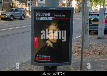 Billboard Discover Rembrandt At The Rai Exhibition Complex At Amsterdam The Netherlands 2019 Stock Photo