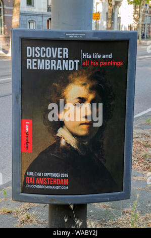 Billboard Discover Rembrandt At The Rai Exhibition Complex At Amsterdam The Netherlands 2019 Stock Photo