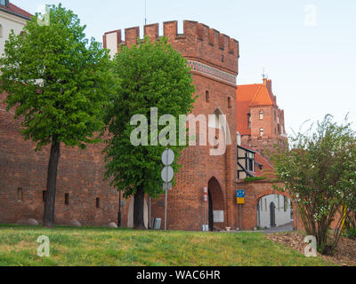 Bridge Gate in Torun, Poland Stock Photo