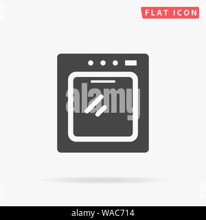 Cooker. Oven. Stove. Flat design style minimal vector illustration icon for web design Stock Vector
