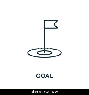 Goal outline icon. Thin style design from startup icons collection. Creativegoal icon for web design, apps, software, print usage Stock Vector