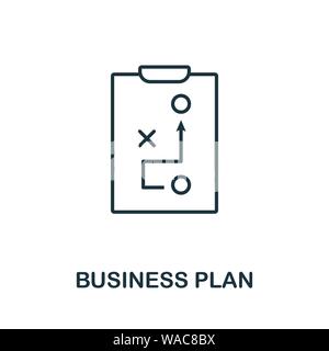 Business Plan outline icon. Thin style design from startup icons collection. Creativebusiness plan icon for web design, apps, software, print usage Stock Vector