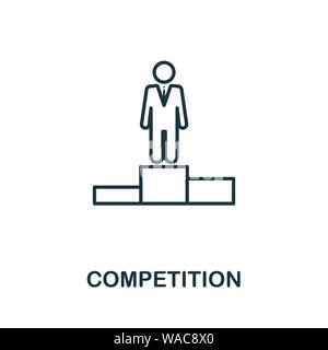 Competition outline icon. Thin style design from startup icons collection. Creativecompetition icon for web design, apps, software, print usage Stock Vector