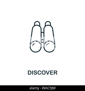 Discover outline icon. Thin style design from startup icons collection. Creativediscover icon for web design, apps, software, print usage Stock Vector