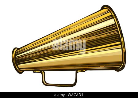 Megaphone colored sketch vector Stock Vector