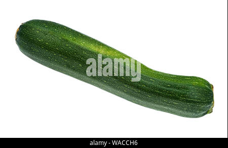 ripe green zucchini cutout on white background Stock Photo
