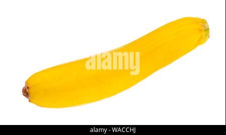 fresh yellow zucchini cutout on white background Stock Photo
