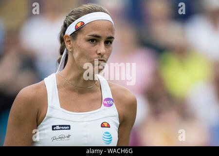 Aegon International 2016, Eastbourne, England -  Monica Puig of Puerto Rico in action against Kristina Mladenovic of France. Thursday, 23, June, 2016. Stock Photo