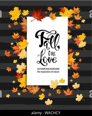 Maple leaves on dark background Stock Vector