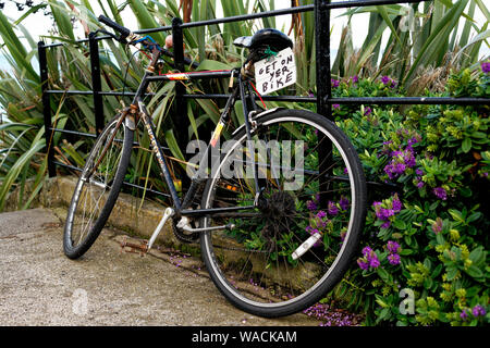 Forgotten A vintage style Bicycle Stock Photo