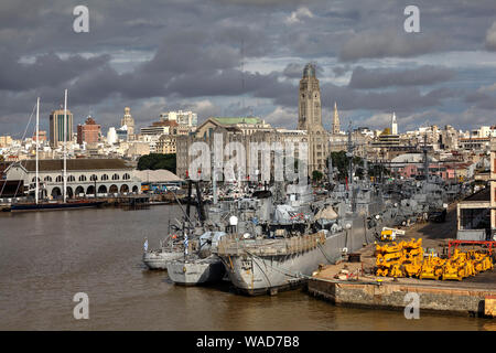 Uruguayan Naval vessels in Montevideo Stock Photo