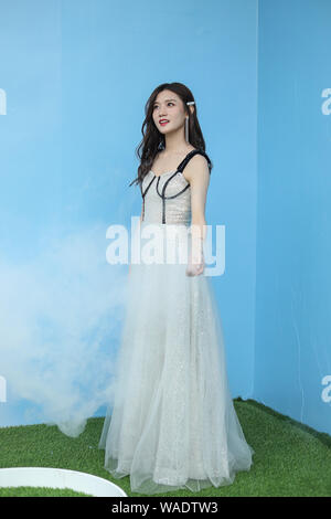 Chinese singer and actress Estelle Chen Yihan attends a concert held by Hoegaarden in Beijing, China, 6 July 2019. Stock Photo