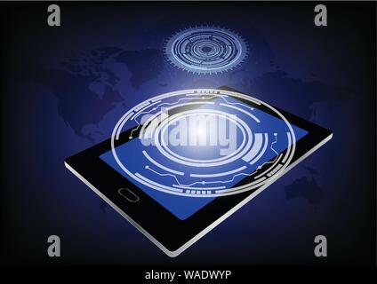 illustration of the concept of Internet technology Stock Vector