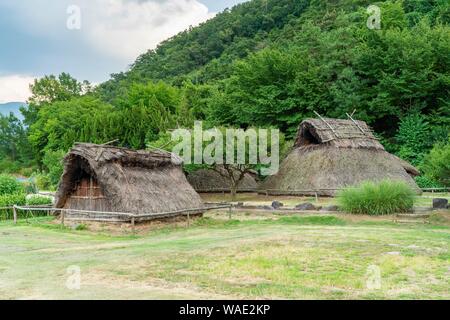 Shinano no Mura, Shinano no Sato Historical Park, Chikuma City, Nagano Prefecture, Japan Stock Photo