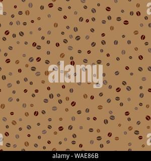 Coffee beans. Seamless Wallpaper. Vector illustration cafe Stock Vector