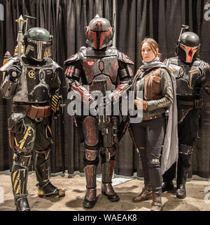 Cosplayers at Star Wars Celebration 2019 in Chicago. Many there in anticipation for news on Star Wars episode IX: The Rise of Skywalker Stock Photo