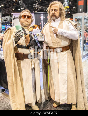 Cosplayers at Star Wars Celebration 2019 in Chicago. Many there in anticipation for news on Star Wars episode IX: The Rise of Skywalker Stock Photo