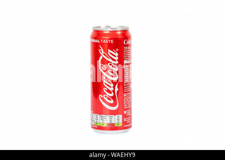 330ml Coca cola isolated on white background Stock Photo