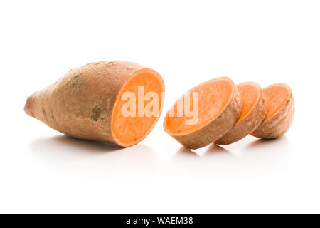 The sweet potatoes isolated on white background. Stock Photo