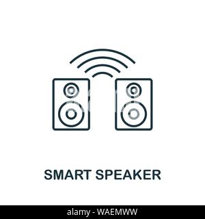 Smart Speaker outline icon. Creative design from smart devices icon collection. Premium smart speaker outline icon. For web design, apps, software and Stock Vector