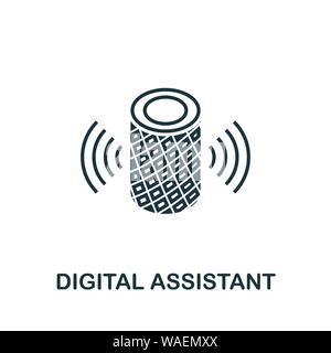 Digital Assistant outline icon. Creative design from smart devices icon collection. Premium Digital Assistant outline icon. For web design and printin Stock Vector