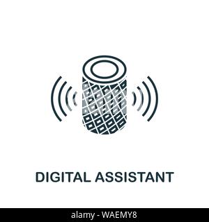 Digital Assistant outline icon. Creative design from smart devices icon collection. Premium digital assistant outline icon. For web design, apps Stock Vector