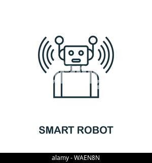 Smart Robot outline icon. Creative design from smart devices icon collection. Premium smart robot outline icon. For web design, apps, software and Stock Vector