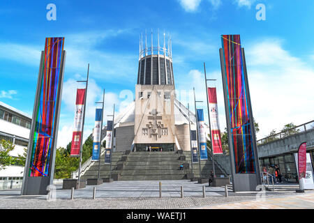 liverpool metropolitan cathedral, liverpool, england, britain, uk, the largest catholic cathedral in the country, a grade II listed building. Stock Photo
