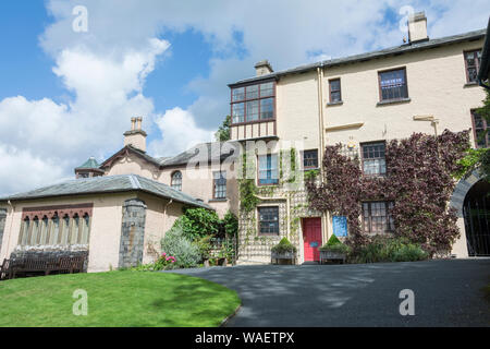 John Ruskin's Brantwood House and museum, overlooking Coniston Water, Cumbria, England, UK Stock Photo