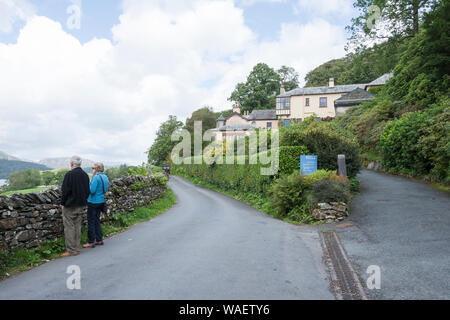 John Ruskin's Brantwood House and museum, overlooking Coniston Water, Cumbria, England, UK Stock Photo