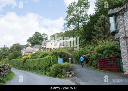 John Ruskin's Brantwood House and museum, overlooking Coniston Water, Cumbria, England, UK Stock Photo