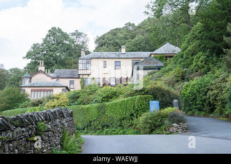 John Ruskin's Brantwood House and museum, overlooking Coniston Water, Cumbria, England, UK Stock Photo