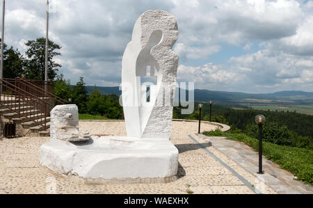 symbol of holy virgin with fontain Stock Photo