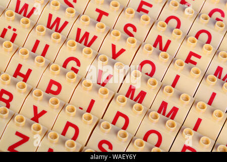 Background of childrens designer letters. Stock Photo
