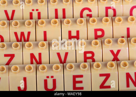Background of childrens designer letters. Stock Photo