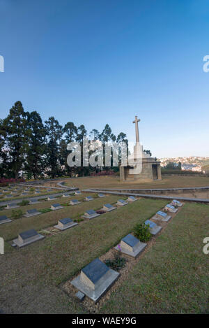 War Cemetery at Kohima, Nagaland, India. Stock Photo