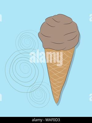 ice cream  picture on bright background, vector Stock Vector