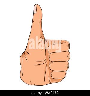 Hand gesture with good sign Stock Vector