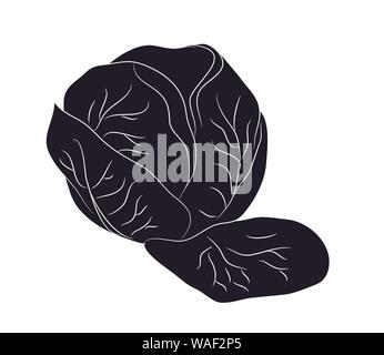 vegetables and fruits drawing silhouette, vector, white background Stock Vector