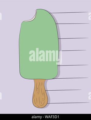 ice cream  picture on bright background, vector Stock Vector