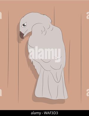 eagle on a colored background, drawing color, vector Stock Vector
