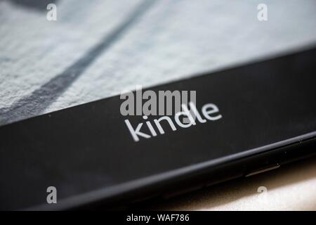 Amazon kindle, e-book reader, tablet reader, Germany Stock Photo