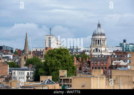 Nottingham City Centre, captured from the roof of Loxley House on Station Street in Nottingham, England UK Stock Photo