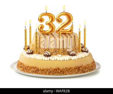 Happy Birthday Cake 32 years - messageswishesgreetings.com