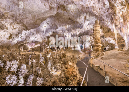 Carlsbad Cavern National Park, New Mexico, USA inside of the Big Room. Stock Photo