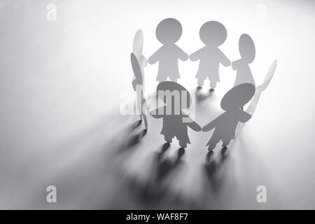 Paper chain friends, family or community Stock Photo