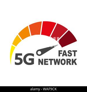 5G network wireless technology vector illustration. High-speed mobile Internet. Using modern digital devices. EPS 10 Stock Vector