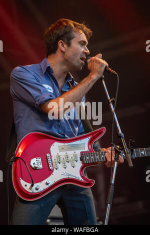 The Vaccines live on stage at Gig In The Garden, De Montfort Hall, Leicester 18th August 2019 Stock Photo