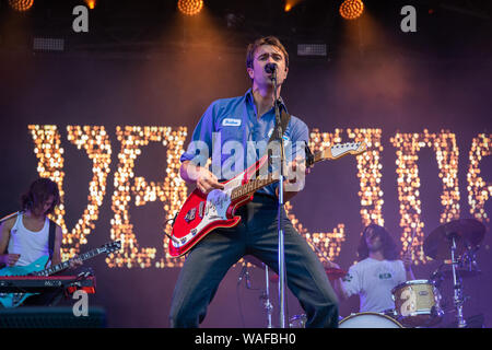 The Vaccines live on stage at Gig In The Garden, De Montfort Hall, Leicester 18th August 2019 Stock Photo